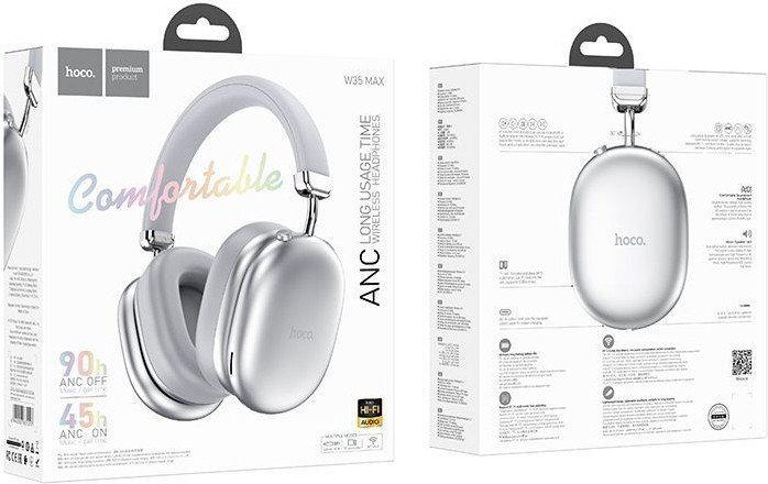 Наушники Hoco W35 Max ANC (серебристый)- фото4