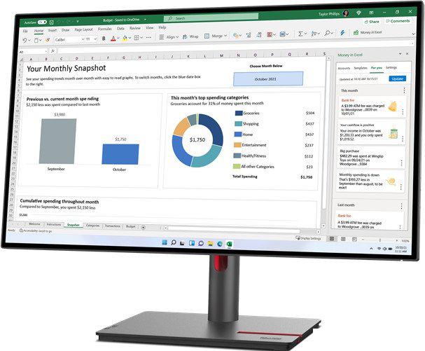 Монитор Lenovo ThinkVision P27h-30 63A1GAT1EU- фото3