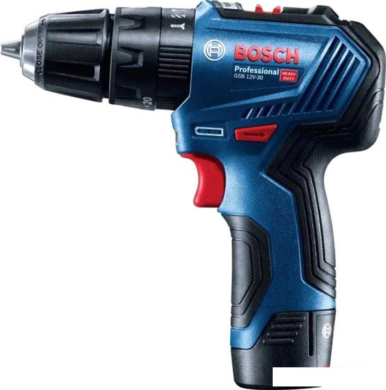 Дрель-шуруповерт Bosch GSB 12V-30 Professional 06019G9100 (с 2-мя АКБ, кейс)- фото2