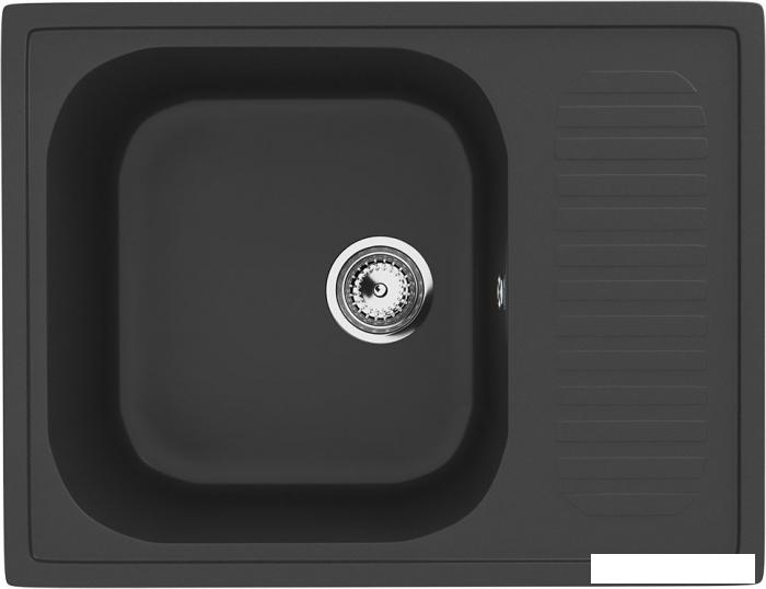 Кухонная мойка Ulgran U-202 (ультра-черный)- фото