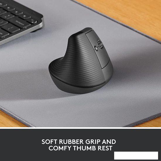 Вертикальная мышь Logitech Lift (графит)- фото2