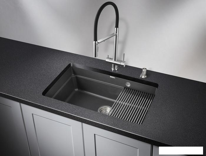 Кухонная мойка Granula KS-7303 (черный)- фото3