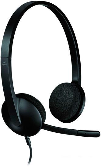 Наушники с микрофоном Logitech USB Headset H340- фото