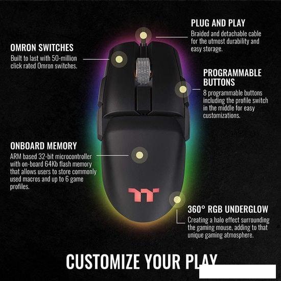 Игровая мышь Thermaltake Argent M5 RGB- фото4