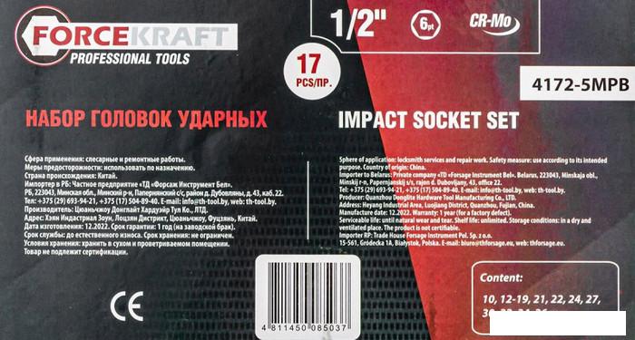 Набор головок слесарных ForceKraft FK-4172-5MPB- фото3