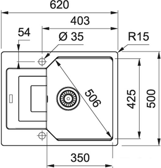 Кухонная мойка Franke Urban UBG 611-62 (белый)- фото2