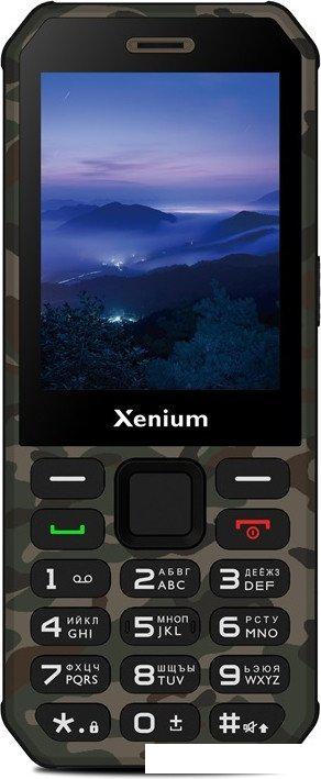 Кнопочный телефон Xenium X300 (зеленый камуфляж)- фото2