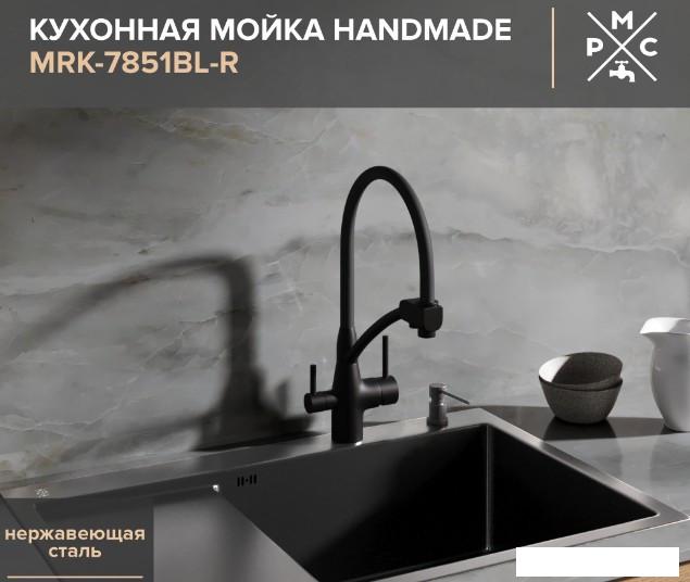 Кухонная мойка РМС MRK-7851BL-R (с дозатором)- фото3