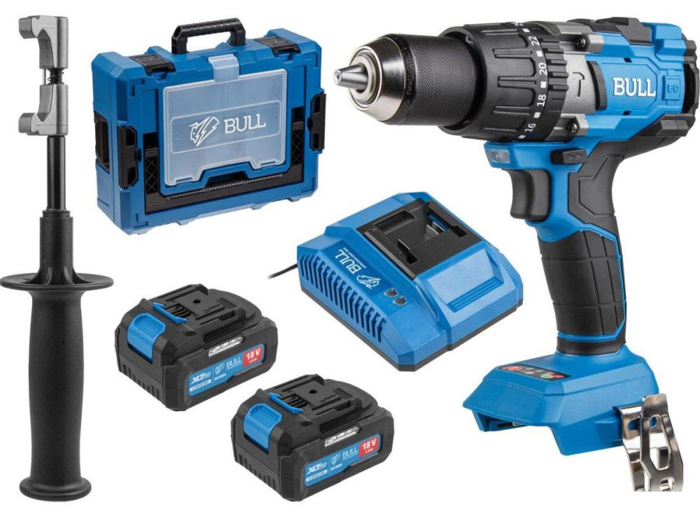 Ударная дрель-шуруповерт Bull SR 1805 1329882 (с 2-мя АКБ, кейс)
