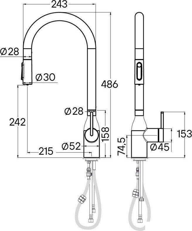 Смеситель Paulmark Iniversal Un213880-WH (белый/белый матовый)- фото2