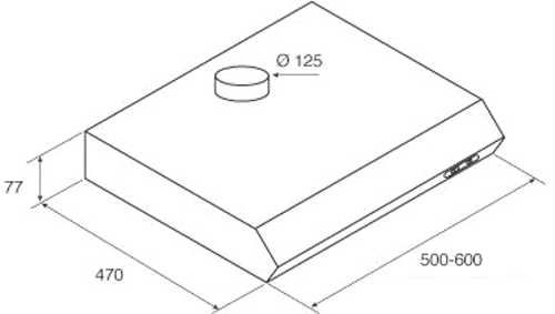 Кухонная вытяжка Jetair Senti SI/F/60 PRF0023745B- фото2