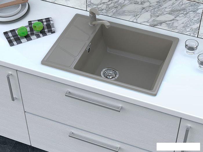 Кухонная мойка GranFest GF-V-680L (черный)- фото3