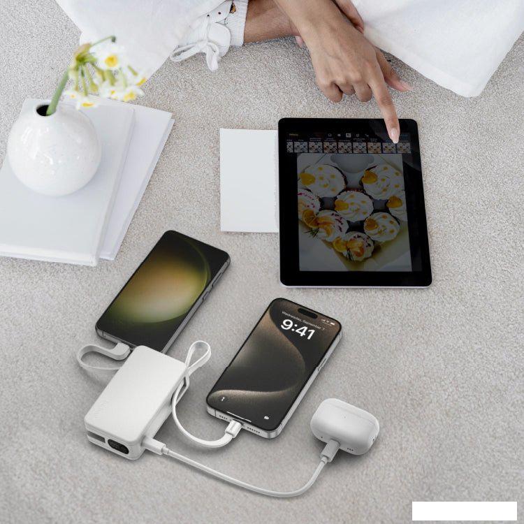 Внешний аккумулятор Momax 1-Power Vital+ Built-In USB-C IP138 10000mAh (белый)- фото4