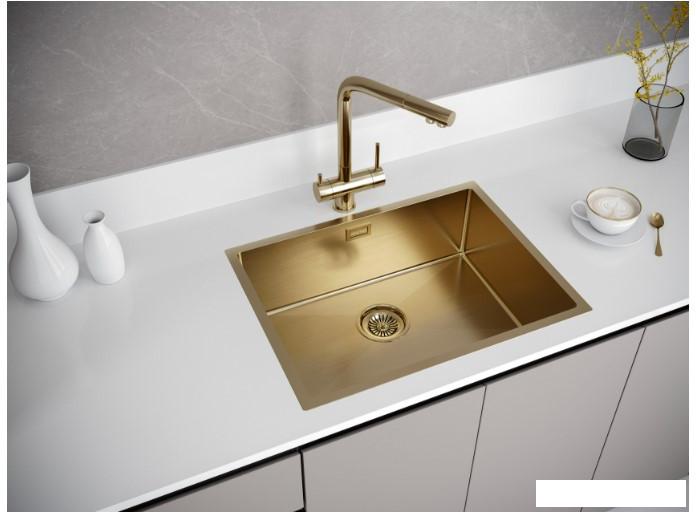 Кухонная мойка Paulmark PM215844-BG- фото4