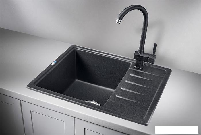Кухонная мойка Granula ST-5803 (черный)- фото3