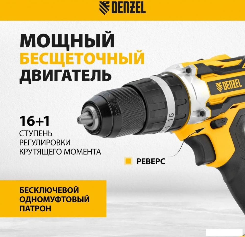 Ударная дрель-шуруповерт Denzel CIDB-18-02 26145 (с 2-мя АКБ, кейс)- фото3