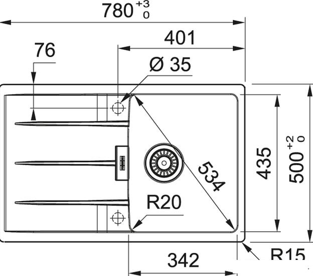 Кухонная мойка Franke Centro CNG 611/211-78 Fragranite 114.0639.688 (серый)- фото2