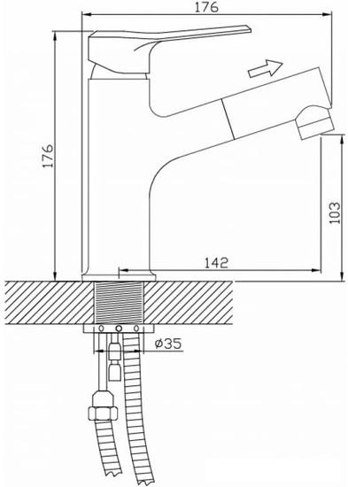 Смеситель Diadonna Д49-19005- фото3