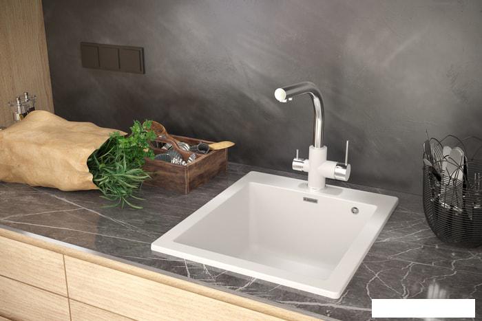 Кухонная мойка Paulmark Praktisch PM105152-WH- фото3