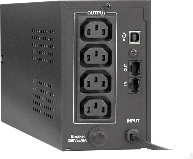 Источник бесперебойного питания ExeGate Power Smart ULB-850.LCD.AVR.C13.RJ.USB- фото2