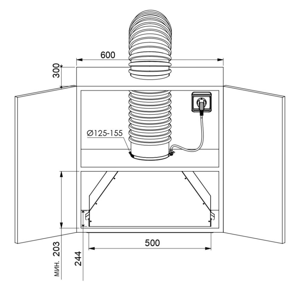 Кухонная вытяжка ZUGEL ZHI522B- фото2