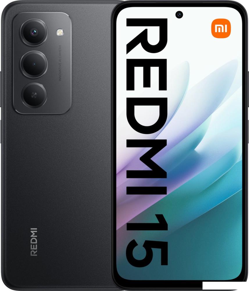 Телефон Xiaomi Redmi 15 4G 6GB/128GB европейская версия (черный)