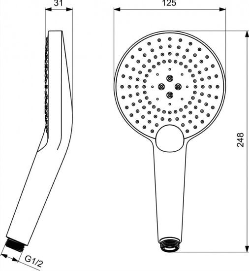 Душевой гарнитур Ideal Standard Evo Jet Diamond XL3 B1759AA- фото2