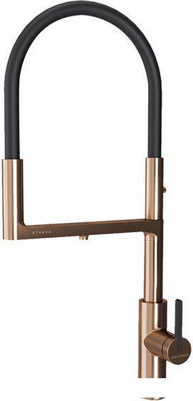 Смеситель Paulmark Tornado TO213402-BC (медный/брашированная медь)- фото