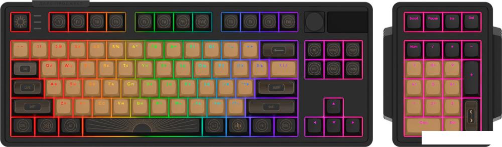 Клавиатура Дарк Проджект KD87A+Numpad (g3ms Aquamarine, черный)