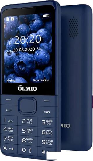 Кнопочный телефон Olmio E29 (синий)- фото