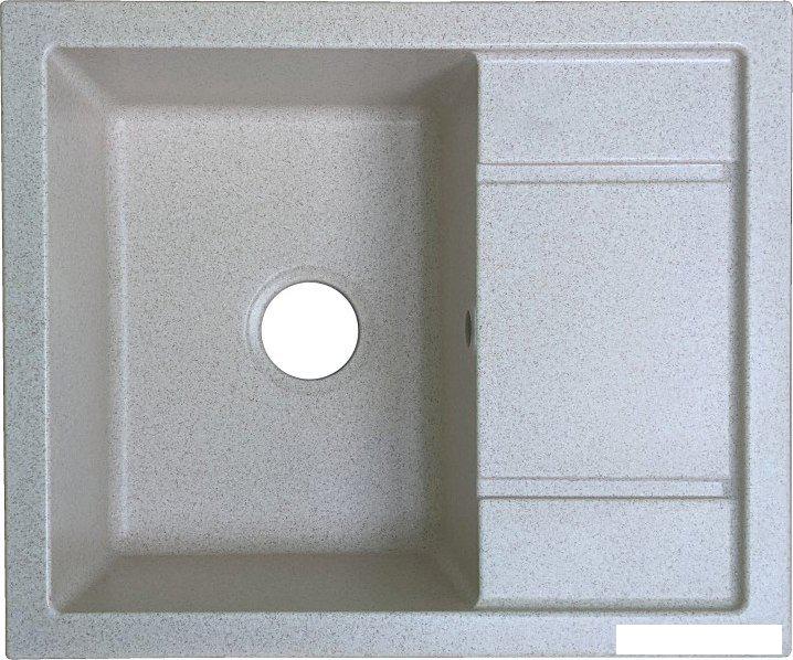 Кухонная мойка Saniteco Fortis (бежевый с сифоном)- фото