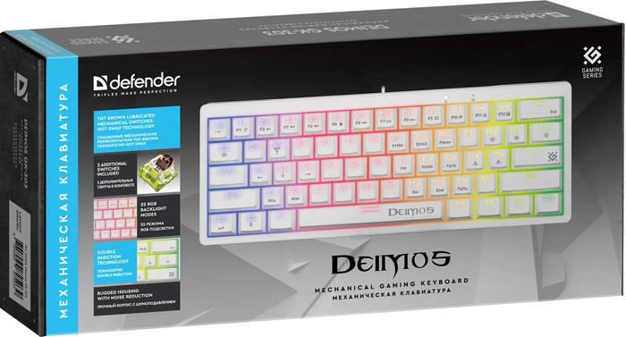 Клавиатура Defender Deimos GK-303 (белый)- фото2