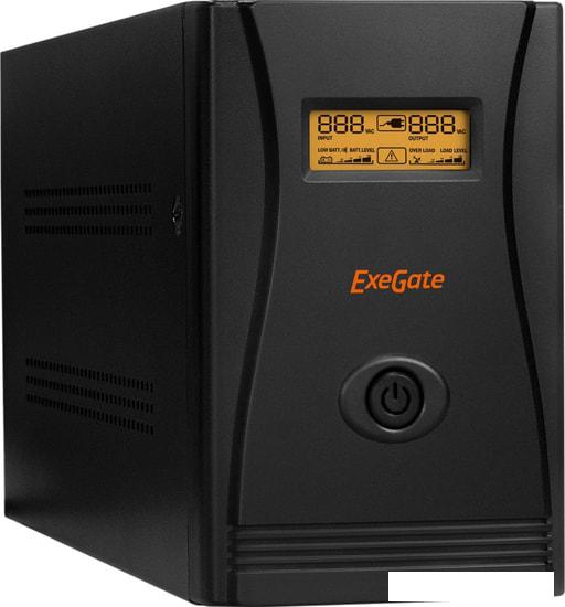 Источник бесперебойного питания ExeGate SpecialPro Smart LLB-1200.LCD.AVR.C13.RJ.USB- фото
