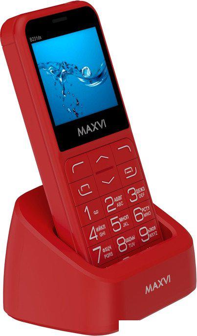 Кнопочный телефон Maxvi B231ds (красный)- фото4