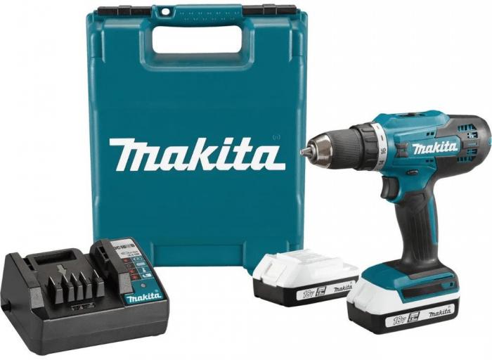 Дрель-шуруповерт Makita DF488D002 (с 2-мя АКБ, кейс)- фото