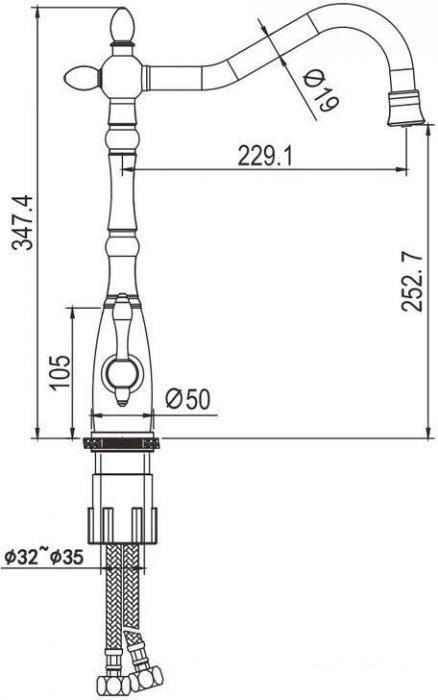 Смеситель Rose R158- фото2