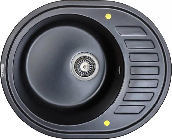 Кухонная мойка Ecoshtein Kreis OV 620 (черный)- фото