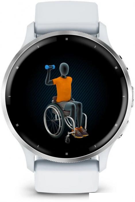 Умные часы Garmin Venu 3 (белый, с силиконовым ремешком)- фото3