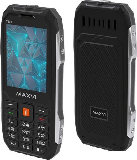 Кнопочный телефон Maxvi T101 (черный)- фото2