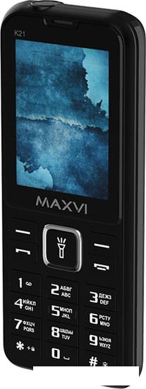 Кнопочный телефон Maxvi K21 (черный)- фото4