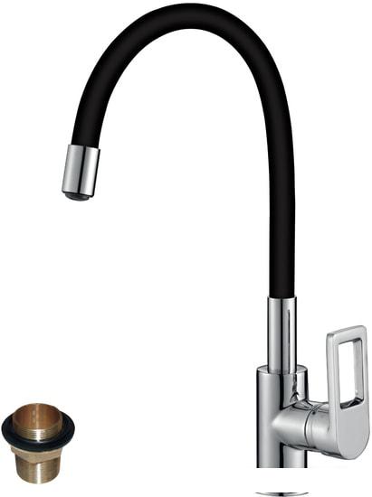 Смеситель Rossinka Silvermix Z35-35U (черный/хром)- фото