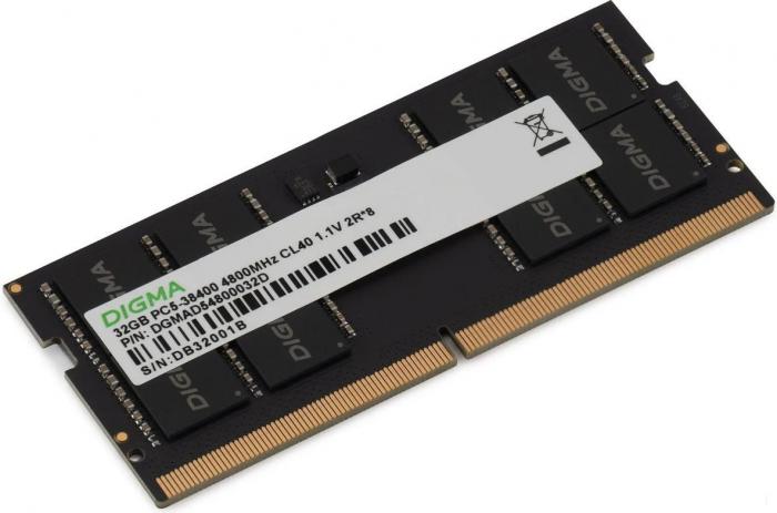 Оперативная память Digma 16ГБ DDR5 SODIMM 4800 МГц DGMAS54800016S- фото2