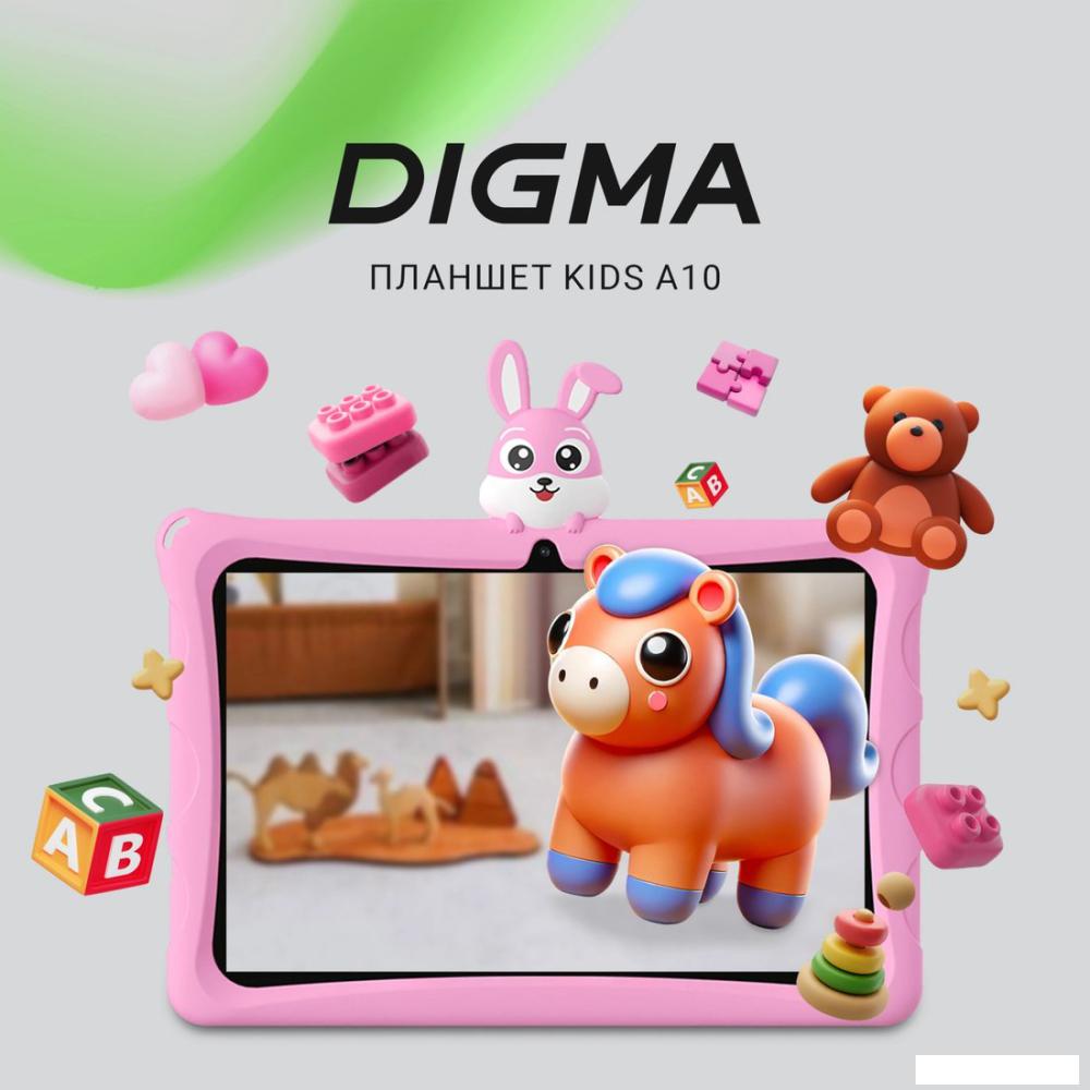 Детский планшет Digma Kids A10 2GB/32GB (розовый)- фото2