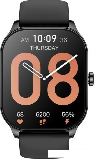 Умные часы Amazfit Pop 3S (черный, с силиконовым ремешком)- фото3