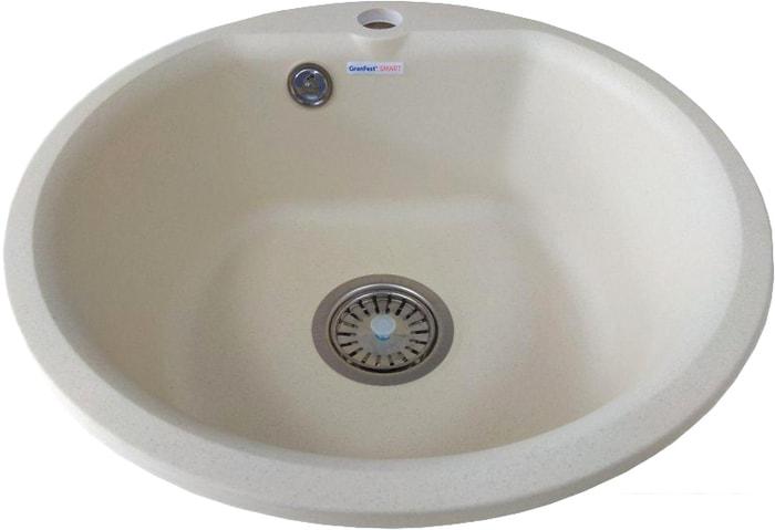 Кухонная мойка GranFest Smart GF-SM435 (бежевый)- фото