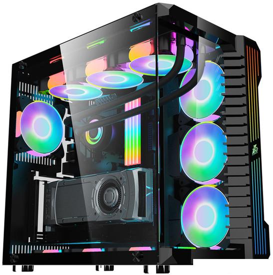 Корпус 1stPlayer Steampunk SP9 (черный)- фото