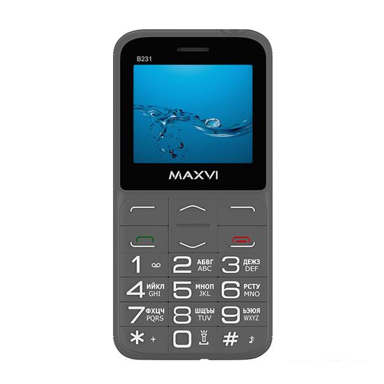 Кнопочный телефон Maxvi B231 (серый)- фото3
