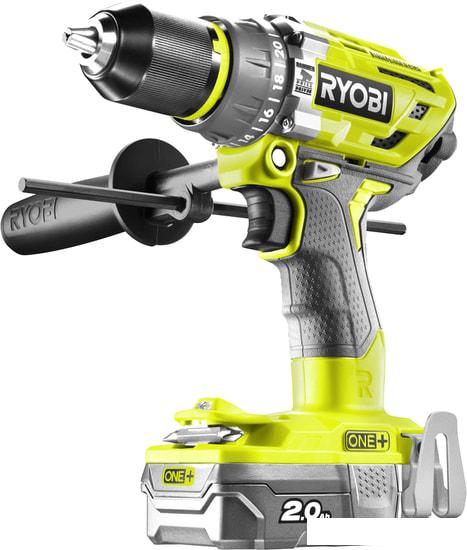 Ударная дрель-шуруповерт Ryobi R18PD7-220B 5133004295 (с 2-мя АКБ, кейс)- фото