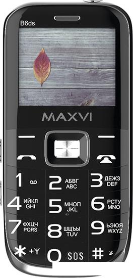 Кнопочный телефон Maxvi B6ds (черный)- фото3