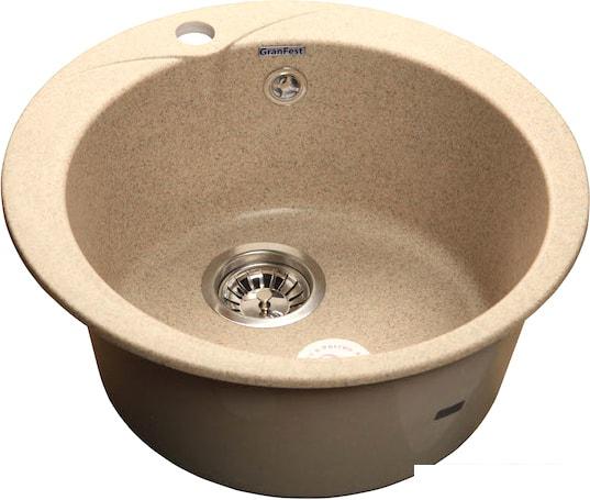 Кухонная мойка GranFest Rondo GF-R480 (песочный)- фото